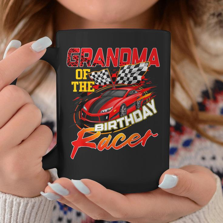 Race Car Party Grandma Of The Birthday Racer Racing Family Coffee Mug Personalized Gifts