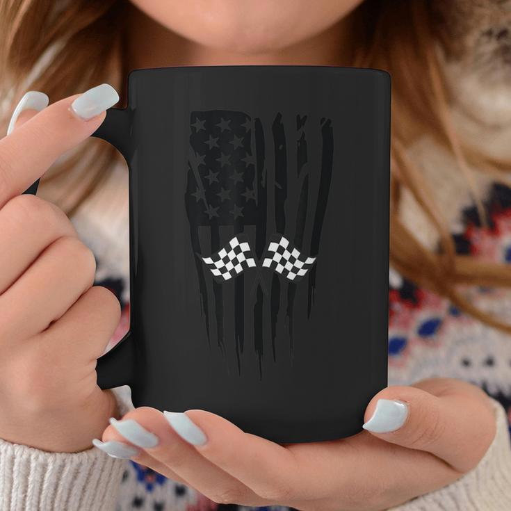 Racing Usa Flag American Themed Decor Coffee Mug Unique Gifts