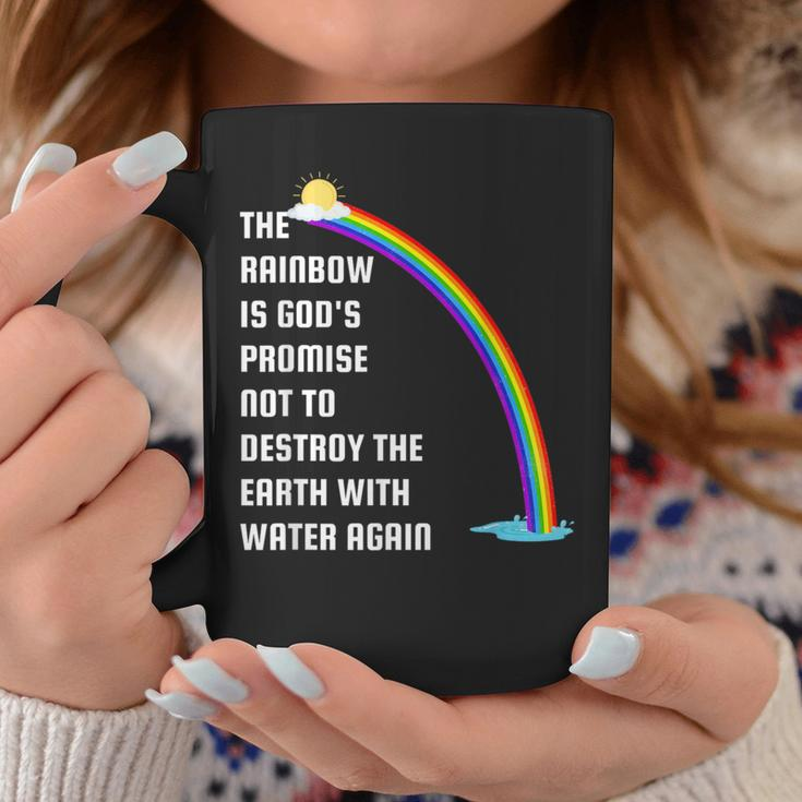 The Rainbow Is God's Promise Christians Religious Bible Coffee Mug Unique Gifts