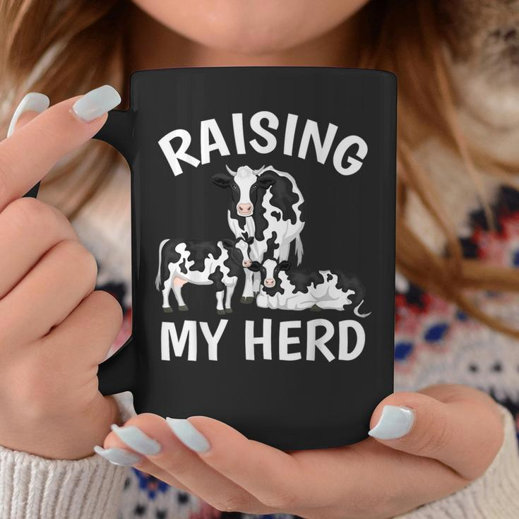 Raising My Herd Farmer Mom Cow Calves Lover Mother's Day Coffee Mug Unique Gifts