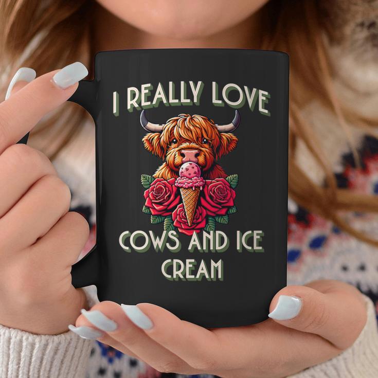 I Really Love Cows And Ice Cream Summer Coffee Mug Unique Gifts