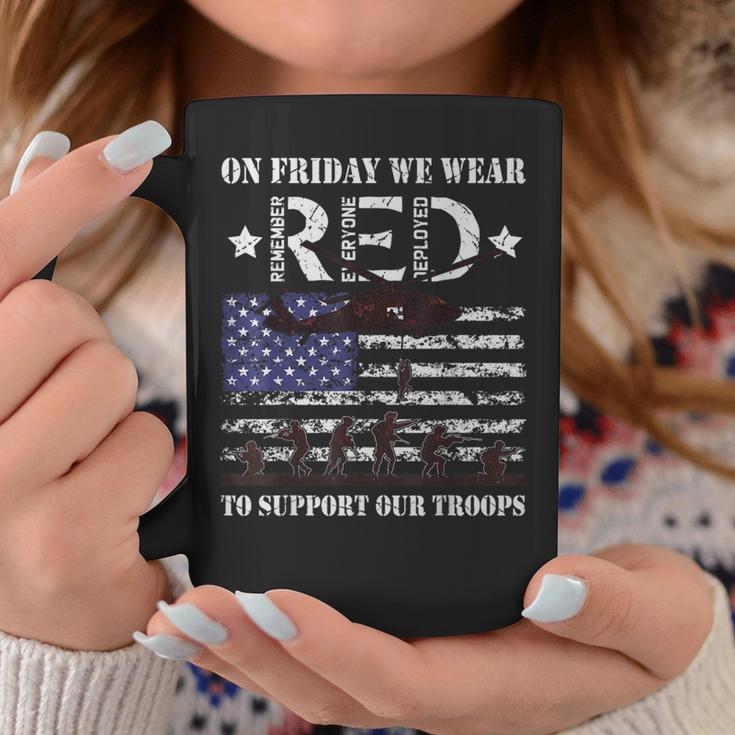 Red Friday Support Our Troops Deployed Veteran Us Flag Coffee Mug Unique Gifts