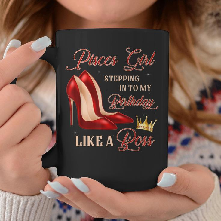 Red Heels Pisces Girl Stepping Into Birthday Astrology Coffee Mug Unique Gifts