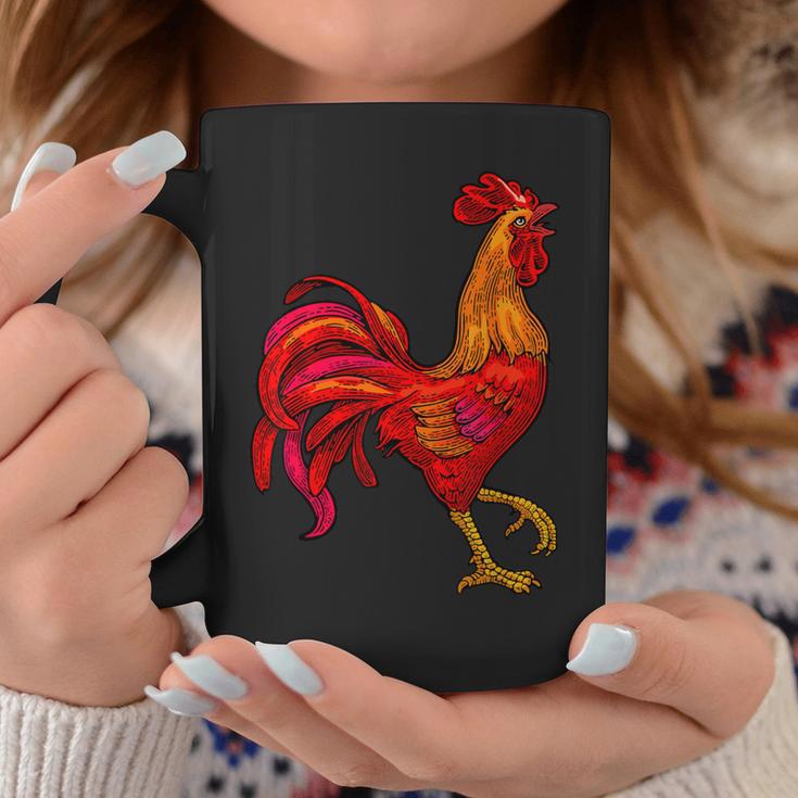 Red Rooster Vintage Retro Farmer Cock Bird Rooster Coffee Mug Unique Gifts