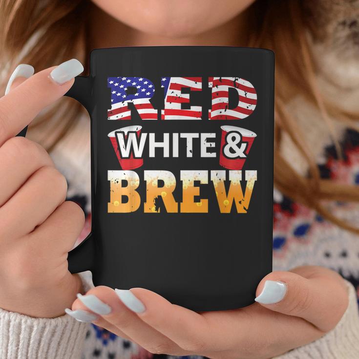 Red White And Brew Grunge Flag Coffee Mug Unique Gifts