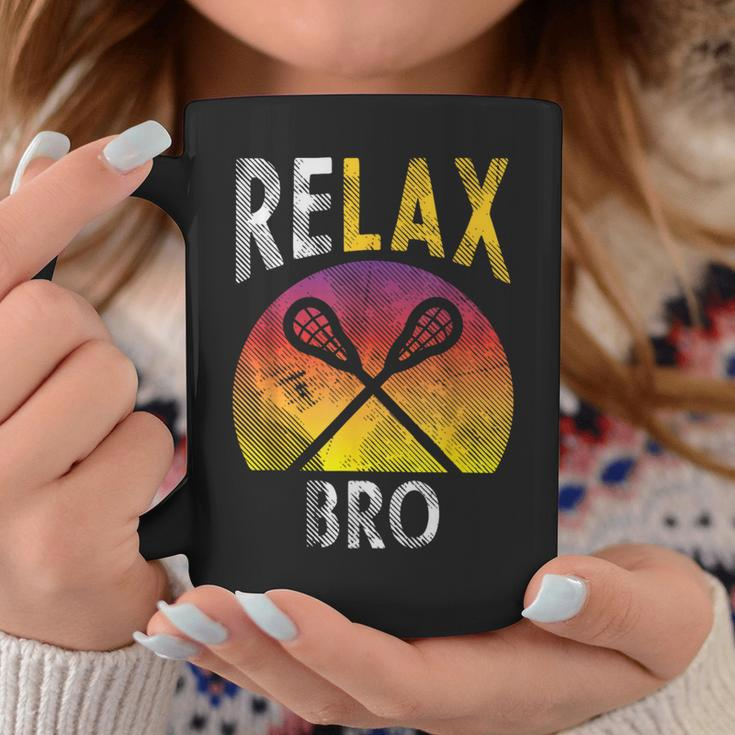 Relax Bro Lacrosse Sayings Lax Player Coach Team Coffee Mug Unique Gifts