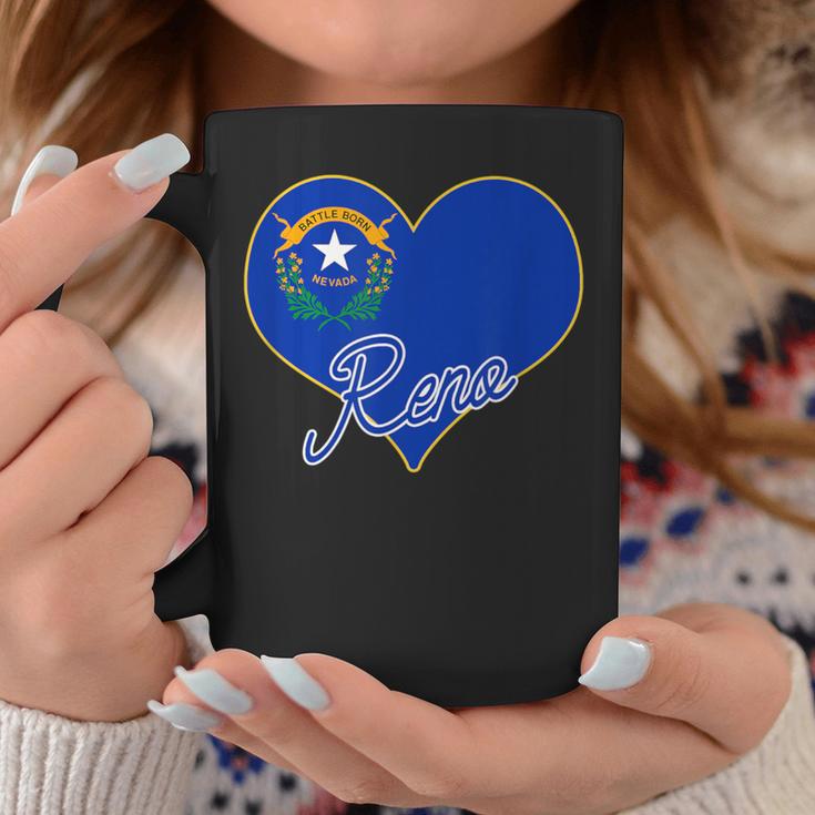 Reno Nevada State Flag In Heart Novelty Hometown Pride Coffee Mug Unique Gifts