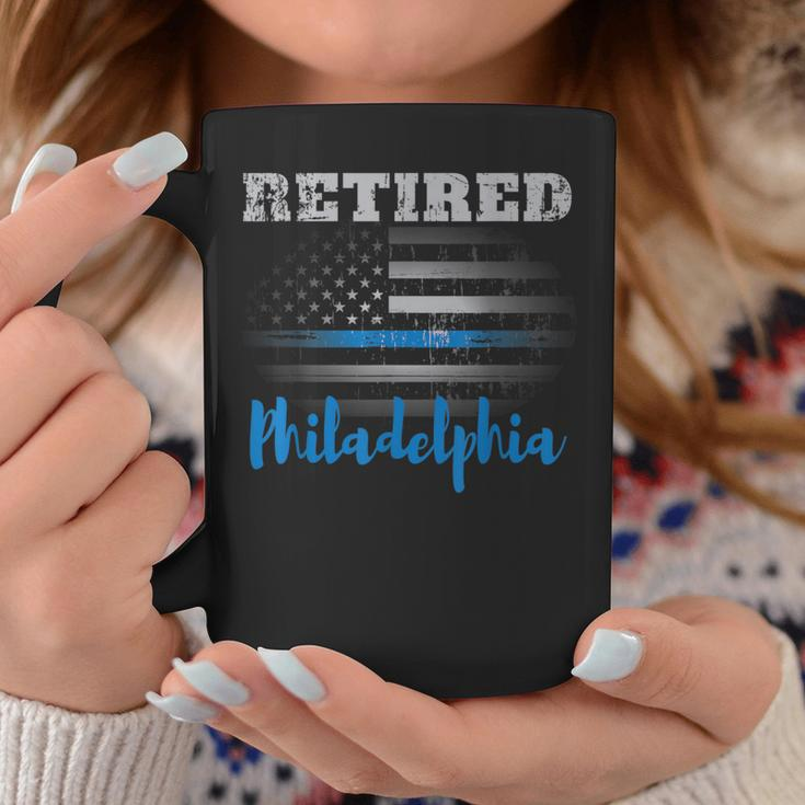 Retired Police Officer Philadelphia American Flag Coffee Mug Unique Gifts