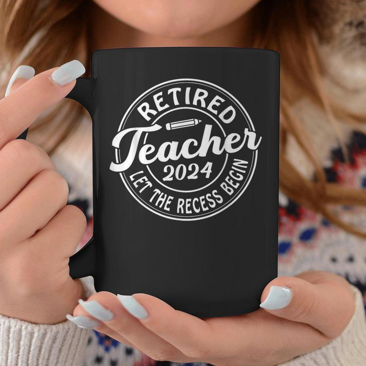 Retired Teacher 2024 Let The Recess Begin Teacher Retirement Coffee Mug Funny Gifts