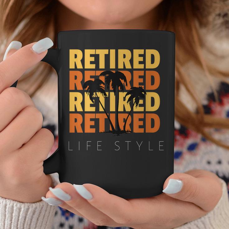 Retired Vacation Tropical Beach Lifestyle Retirement Coffee Mug Unique Gifts