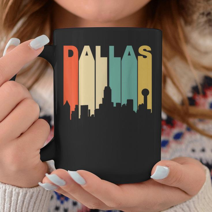 Retro 1970'S Style Dallas Texas Skyline Coffee Mug Unique Gifts