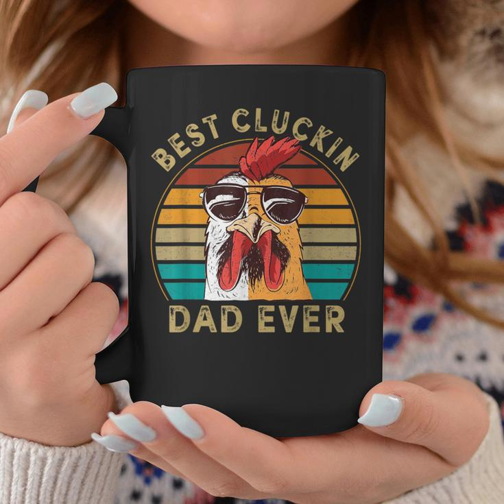 Retro Best Cluckin Dad Ever Chicken Dad Rooster Father Coffee Mug Unique Gifts