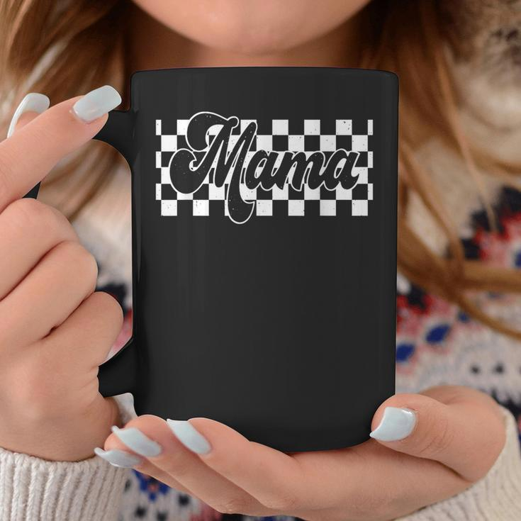 Retro Checkered Mama Mom Mother's Day Coffee Mug Funny Gifts