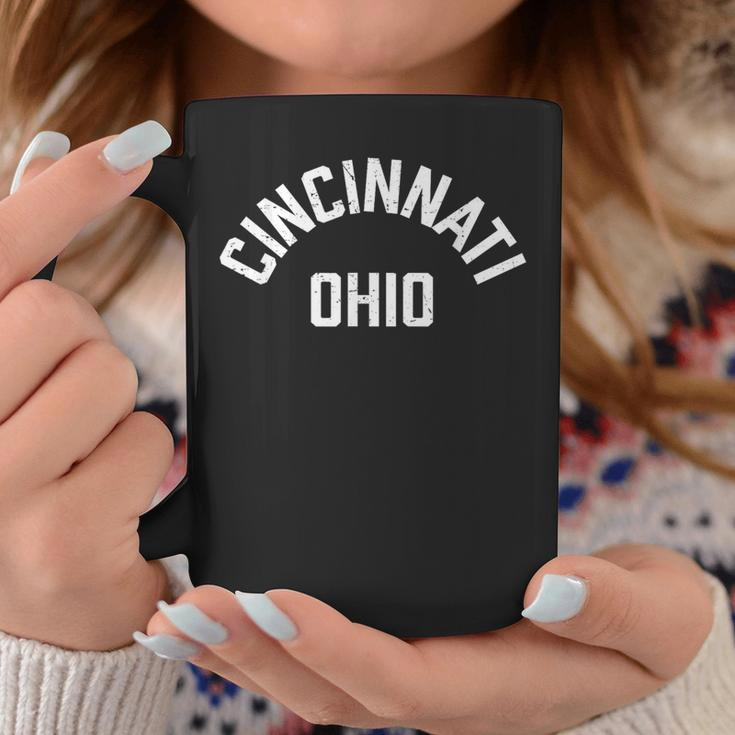 Retro Cincinnati Ohio Arched Text Vintage Souvenir Boy Girl Coffee Mug Unique Gifts