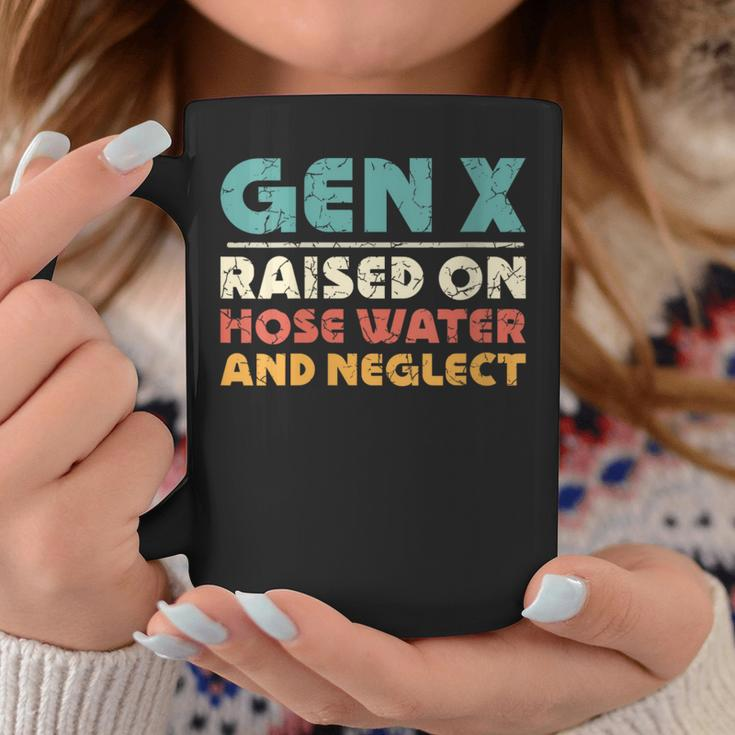 Retro Gen X Raised On Hose Water And Neglect Vintage Coffee Mug Funny Gifts