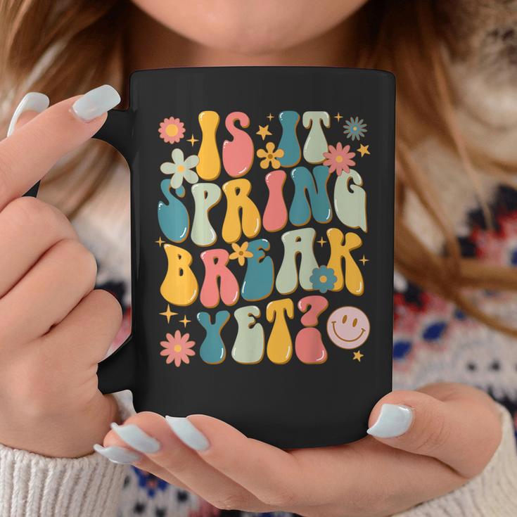 Retro Groovy Is It Spring Break Yet Floral Vintage Teacher Coffee Mug Unique Gifts