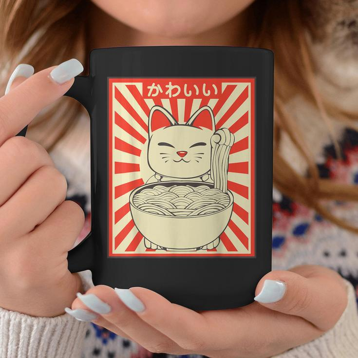 Retro Kawaii Cat Kitten Ramen Japanese Kitchen Culture Tassen Lustige Geschenke