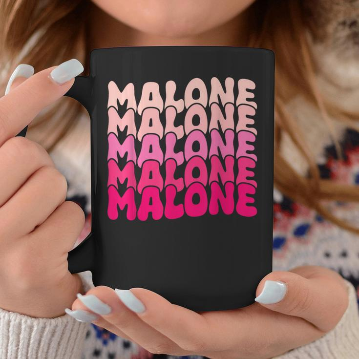 Retro Malone Girl First Name Boy Personalized Groovy 80'S Coffee Mug Personalized Gifts