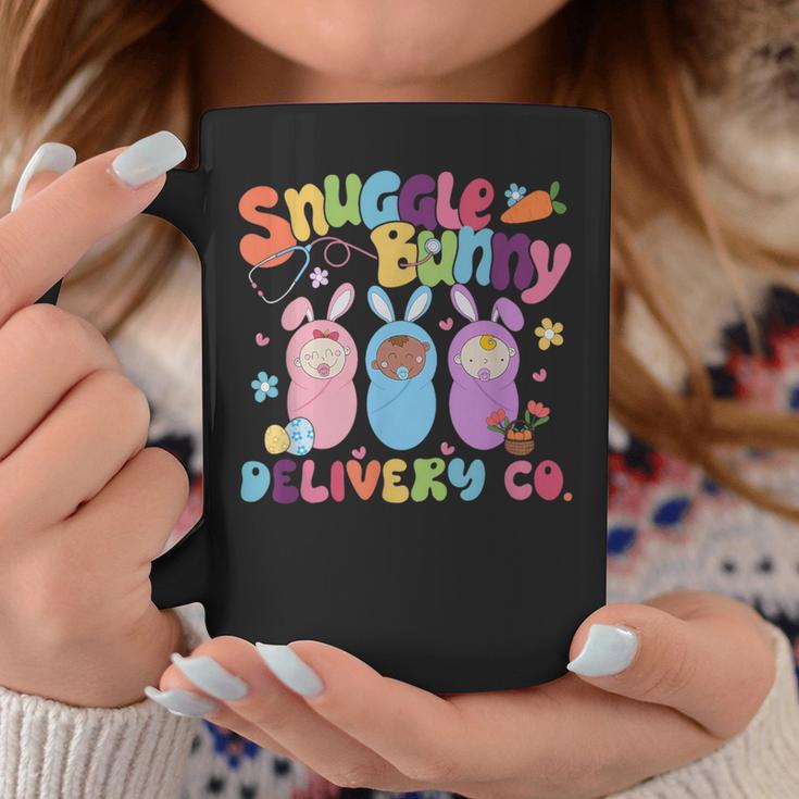 Retro Snuggle Bunny Delivery Easter Labor And Delivery Nurse Coffee Mug Unique Gifts