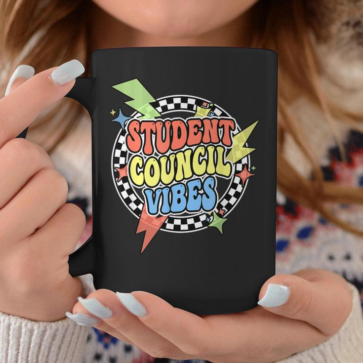 Retro Student Council Vibes Groovy School Student Council Coffee Mug Funny Gifts