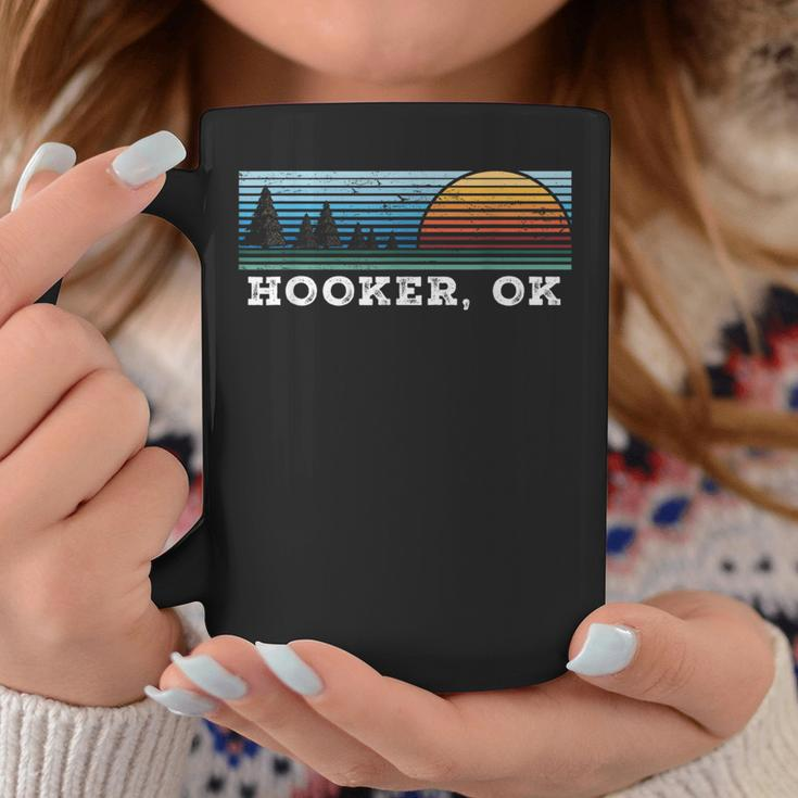 Retro Sunset Stripes Hooker Oklahoma Coffee Mug Unique Gifts