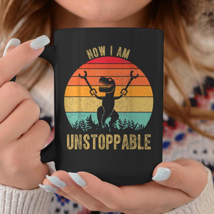 Retro Now I Am Unstoppable T-Rex Vintage Coffee Mug Unique Gifts
