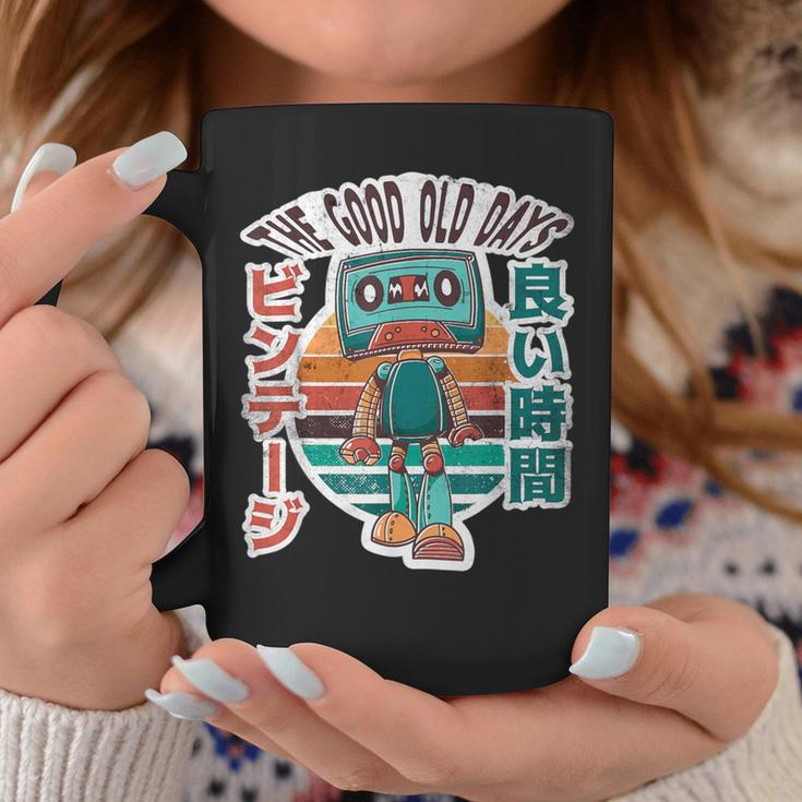 Retro Vintage Mixtape Robot The Good Old Days 80S Music Coffee Mug Unique Gifts