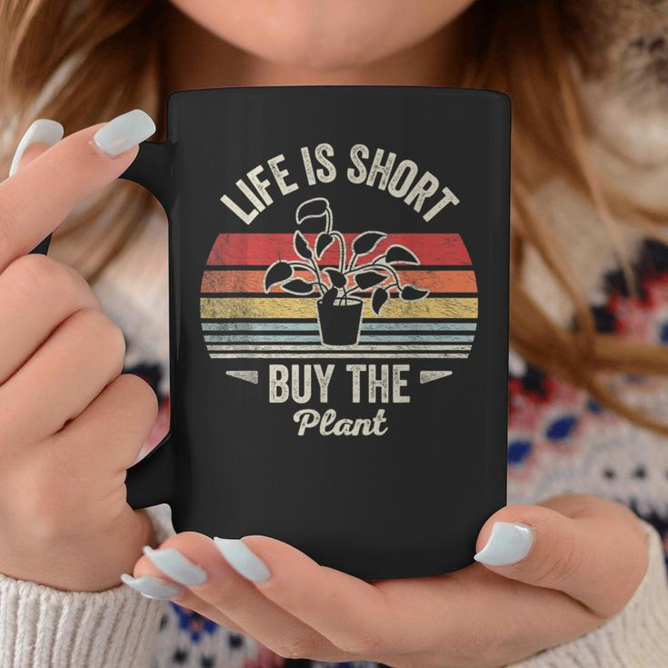 Retro Vintage Plant Lover Life Is Short Buy The Plant Coffee Mug Funny Gifts