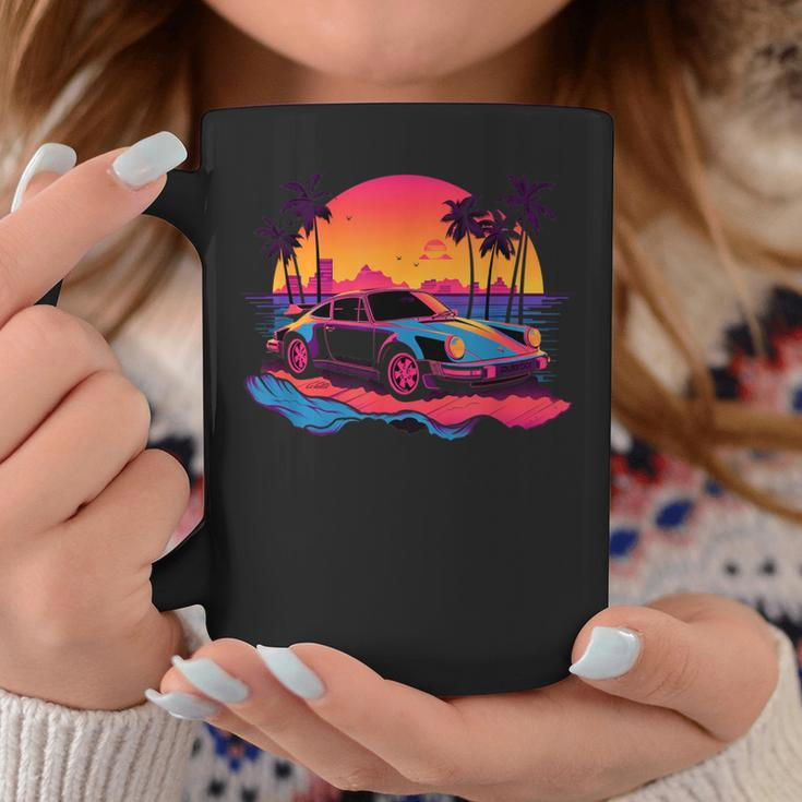 Retro Vintage Vaporwave Synthwave Sunset 80'S Car Coffee Mug Unique Gifts
