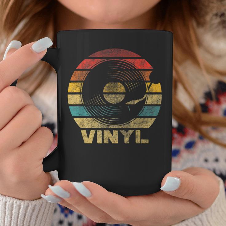 Retro Vinyl Schallplatte Tassen Design, Schwarz Vintage Musik Tee Lustige Geschenke