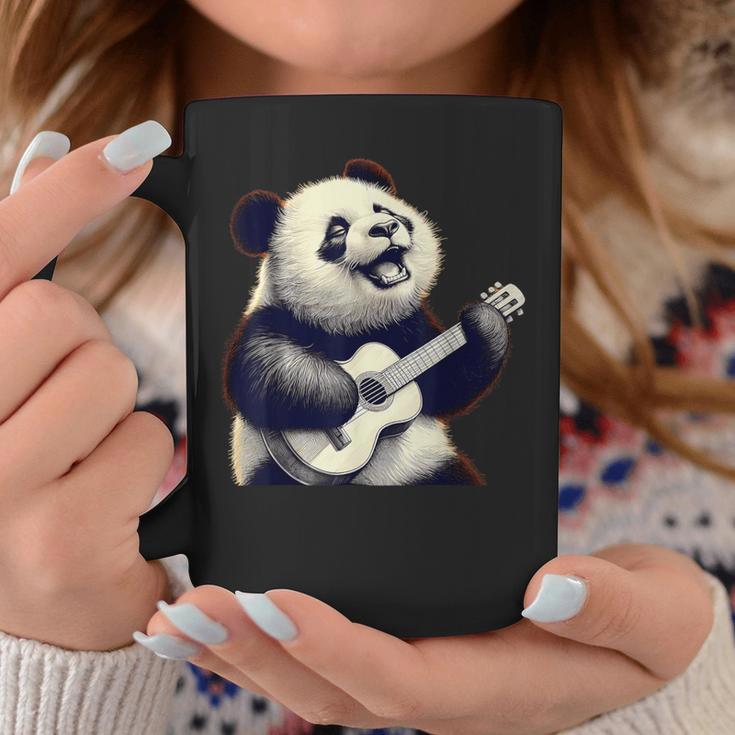 Riesen Panda Spielt Gitarre Lustige Rockmusik Gitarre Panda Tassen Lustige Geschenke