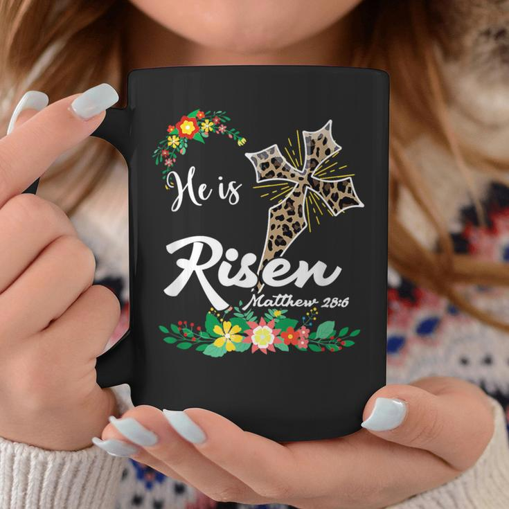 He Is Risen Bible Verse Floral Easter Is About Jesus Coffee Mug Unique Gifts