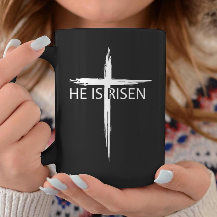 He Is Risen Pocket Christian Easter Jesus Religious Cross Coffee Mug Unique Gifts