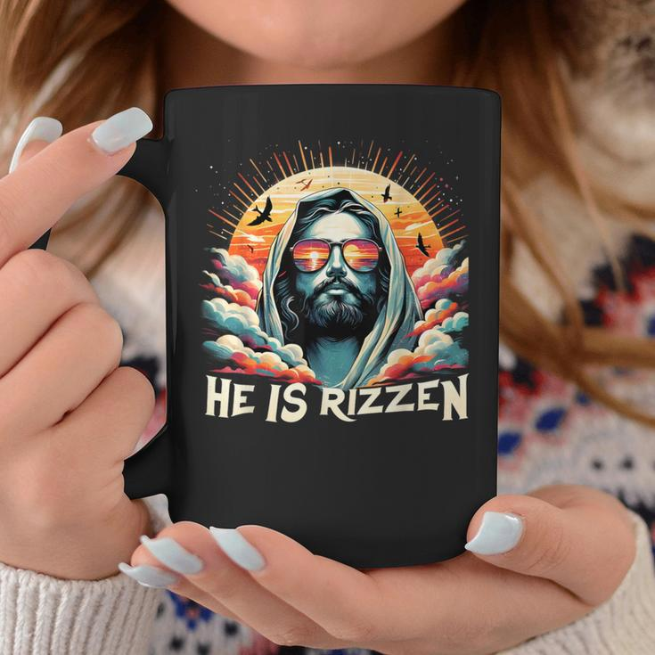 He Is Rizzen Christian Is Rizzen Retro Believe In Jesus Coffee Mug Unique Gifts
