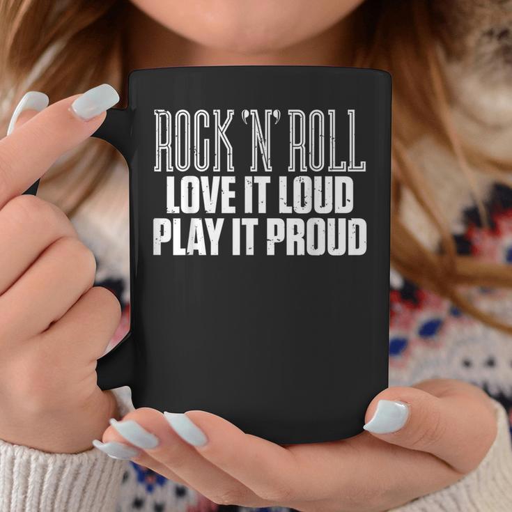 Rock N Roll Love It Loud Play It Proud Music Coffee Mug Unique Gifts