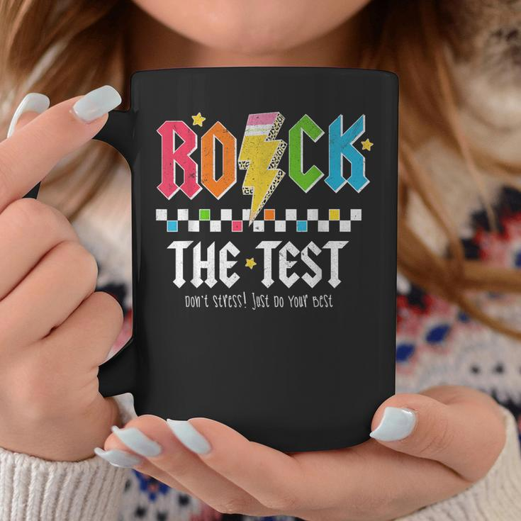 Rock The Test Dont Stress Testing Day Teachers Students Coffee Mug Unique Gifts