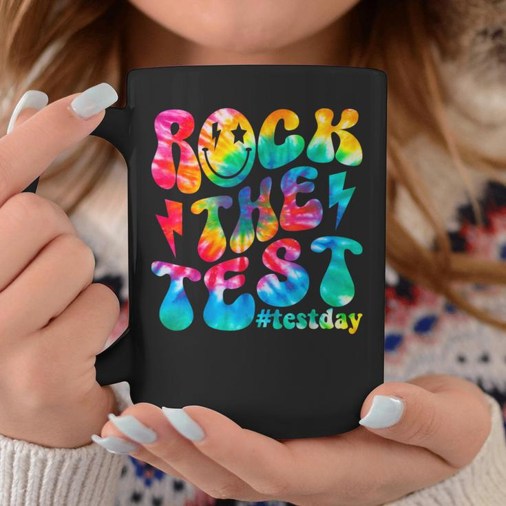 Rock The Test Testing Day Retro Motivational Teacher Student Coffee Mug Unique Gifts