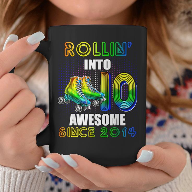 Roller Skating 10Th Birthday Boys Rollin 10 Awesome 2014 Coffee Mug Unique Gifts