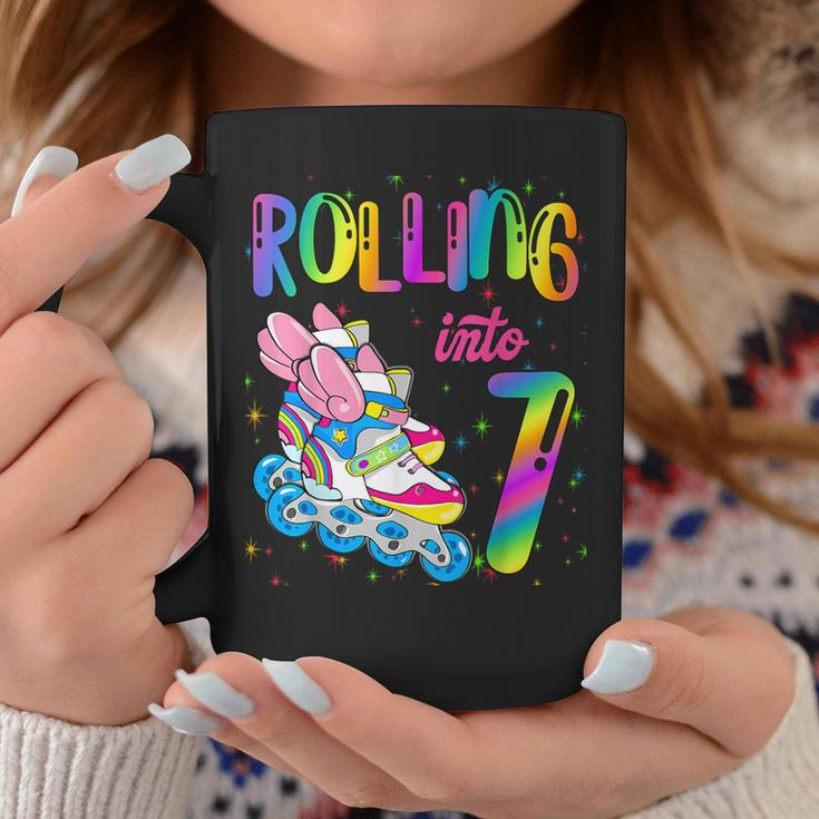 Rolling Into 7 Years Let's Roll I'm Turning 7 Roller Skate Coffee Mug Unique Gifts