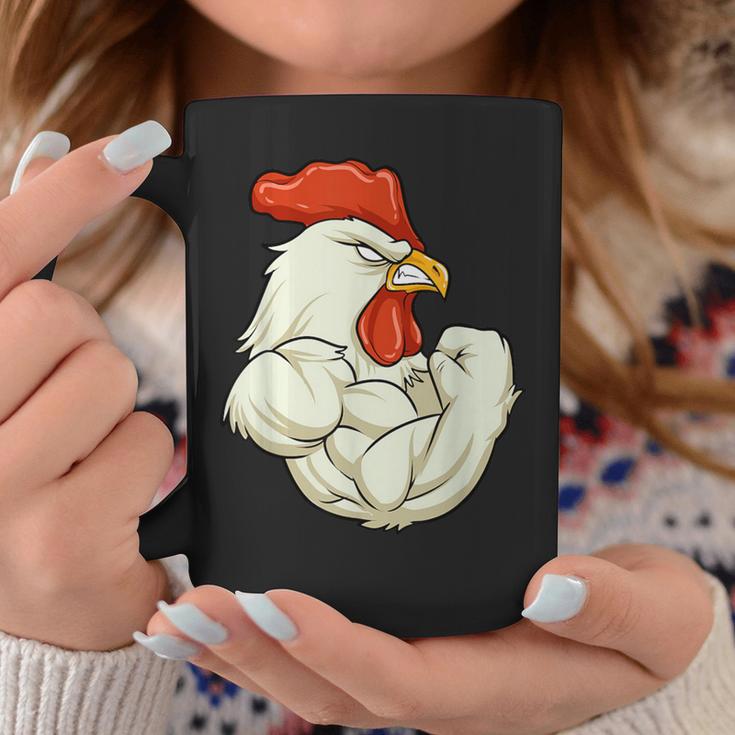 Rooster At The Gym Muscle Fitness Training Bodybuilder Coffee Mug Unique Gifts