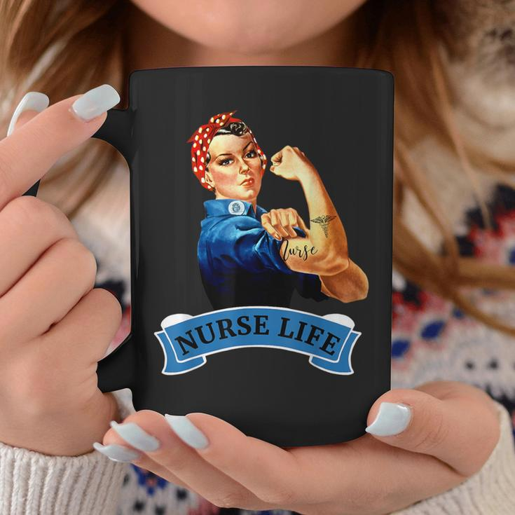 Rosie The Riveter Vintage Retro Nurse Life Rn Coffee Mug Unique Gifts
