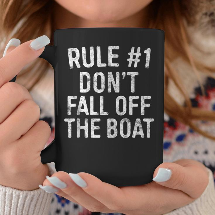 Rule 1 Don't Fall Off The Boat Cruise Vacation Coffee Mug Unique Gifts