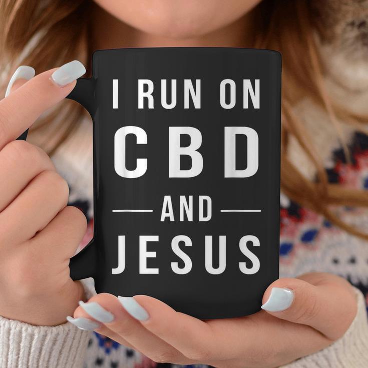 I Run On Cbd And Jesus Hemp Cbd Oil Coffee Mug Unique Gifts