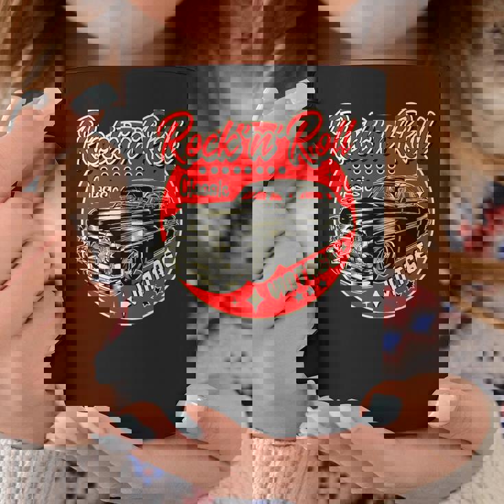 S Rockabilly Hombre Rockera Coches Clásicos Taza de café Regalos divertidos