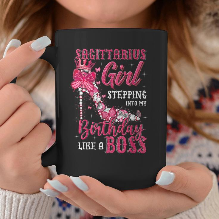 Sagittarius Girl Stepping Into My Birthday Like Boss Coffee Mug Unique Gifts