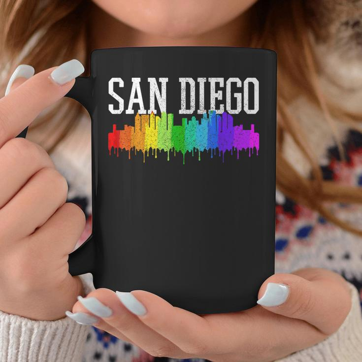 San Diego Skyline Rainbow Gay Pride Month California Coffee Mug Unique Gifts