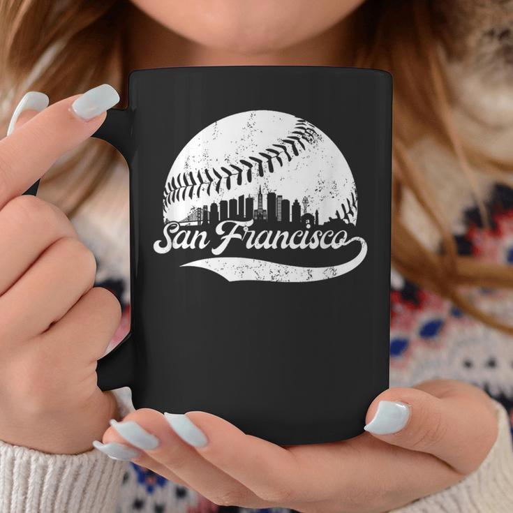 San Francisco California Vintage Skyline Apparel Coffee Mug Unique Gifts