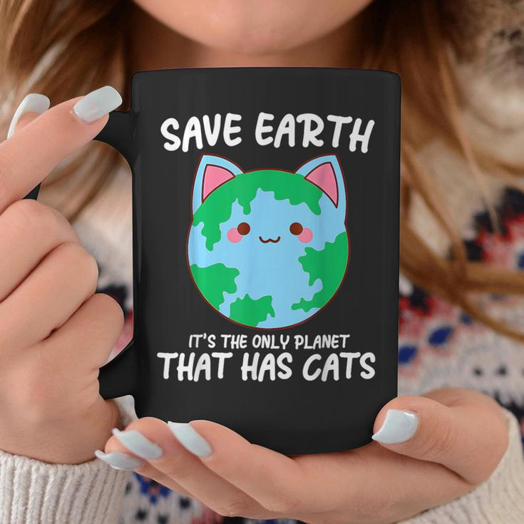 Save Earth It's The Only Planet That Has Cats Earth Day Coffee Mug Funny Gifts