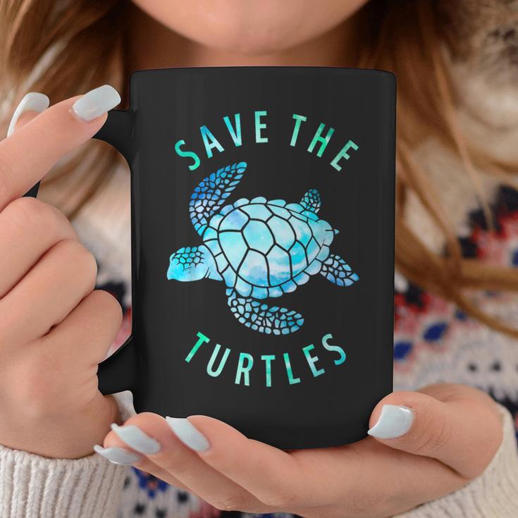 Save The Turtles Sea Turtle Tie Dye Ocean Wildlife Earth Day Coffee Mug Unique Gifts