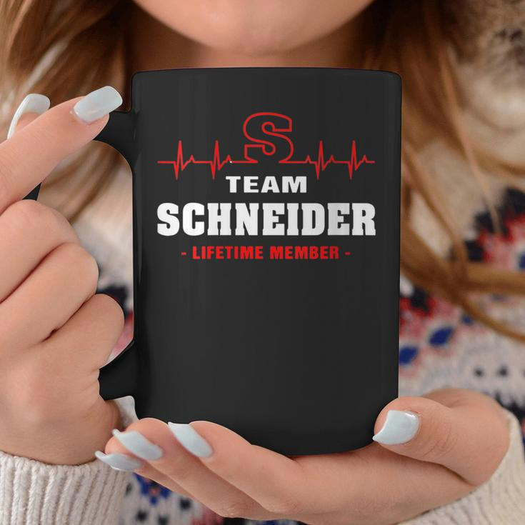 Schneider Surname Family Name Team Schneider Lifetime Member Coffee Mug Funny Gifts